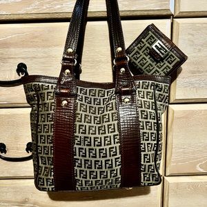 Vintage FENDI Handbag & Matching Wallet